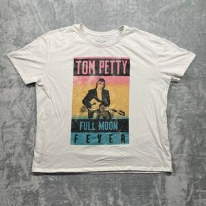Tom Petty Full Moon Fever Graphic T Shirt Mens XL White Music Tour Rock XL